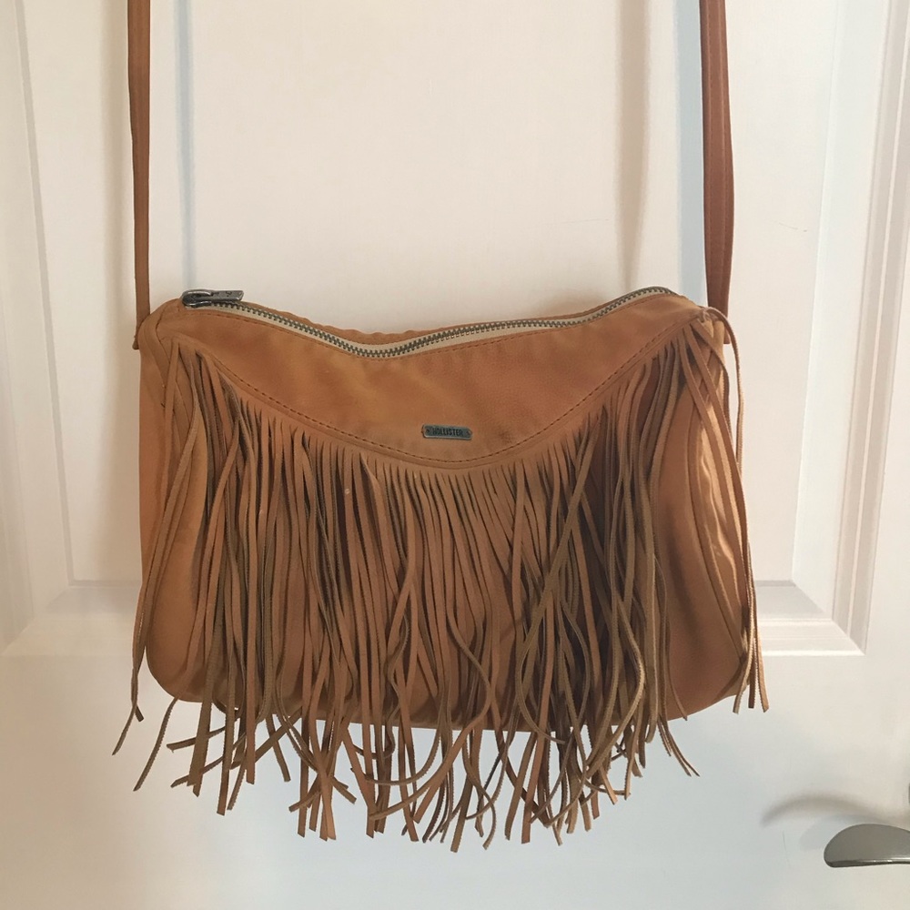 Hollister Tan Fringe Pocketbook